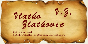 Vlatko Zlatković vizit kartica